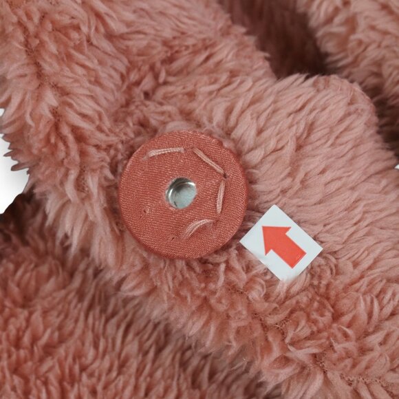 Bobeau Womens Cardigan Sweater Size S Pink Cozycore Weekend Snap Waterfall FLAW - Picture 14 of 14